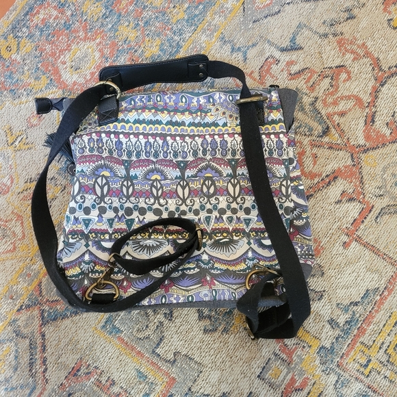 Sakroots Backpack Shoulder Bag Owl Print Boho | Mercari Sakroots Boho Convertible Backpack/Messenger Bag